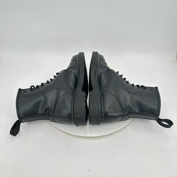 Dr. Martens 1460 Mono Men Size 6 Women 7 Black Leather 8 Hole Lace Up Combat Boo main image 6